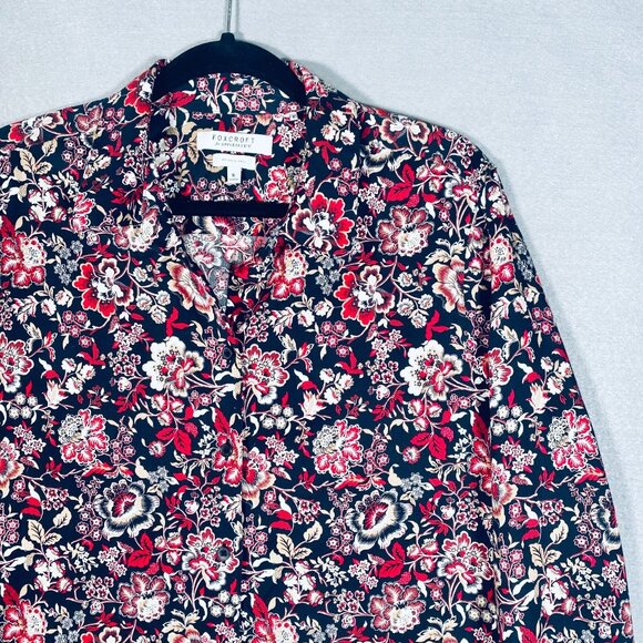 Foxcroft Shirt Womens 16 Pink Cotton Non-Wrinkle Button Up Blouse - Picture 4 of 12